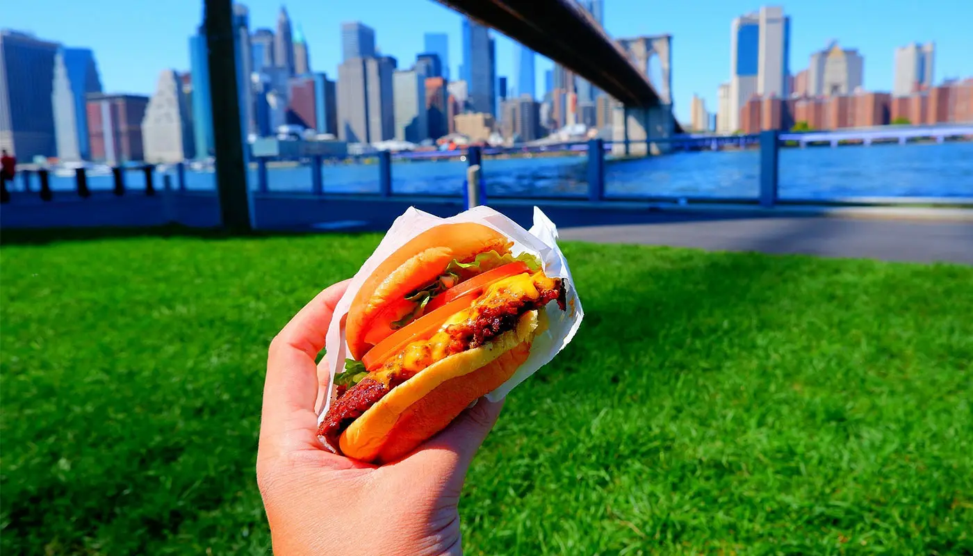 Shake Shack em Nova York - Um Hambúrguer do Shake Shack